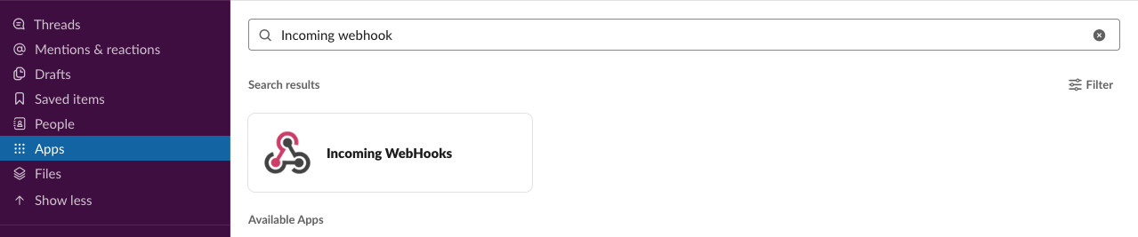 Incoming WebHooks の有効化